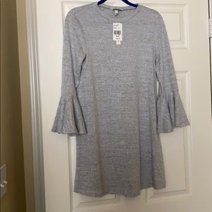 Speechless Grey Bell Sleeve Dress